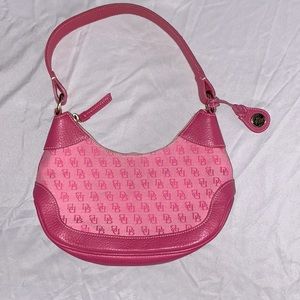 Signature Pink Leather cloth Hobo bag by Dooney and Burke
